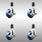 Service Caster 3 Inch 316SS Solid Poly Swivel 1-1/2 Inch Expanding Stem Caster Set Brake SCC SCC-SS316EX20S314-SPUS-TLB-112-4 - alternate 1